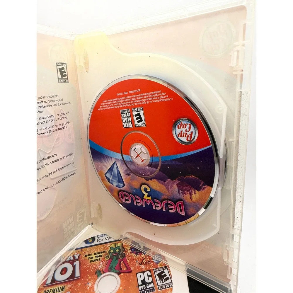 Bejeweled 3 PC Mac CD-ROM PopCap Games w/ Bonus Bejeweled Blitz & Play 101 Disc